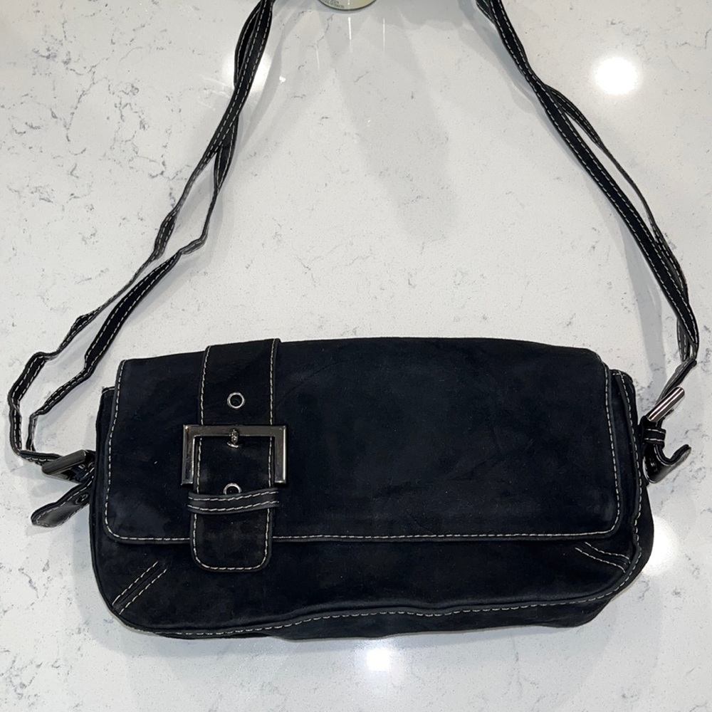 Stuart Weitzman black suede bag